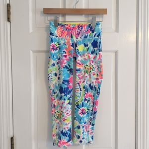 Lilly Pulitzer luxletic multi dive weekender cropped leggings size XXS